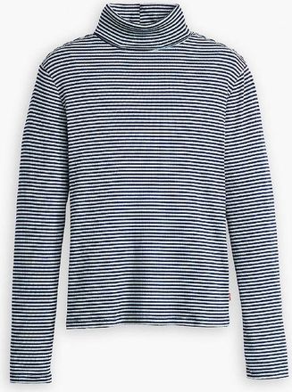 Levi's Womens Turtleneck Long Sleeve Slim Fit T-Shirt - Navy - Size: 12