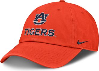 Nike Auburn Sideline Club Gameday Nike Mens College Adjustable Hat in Orange | NC0189LAUN-ZLR