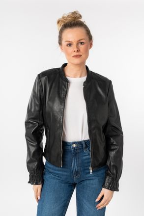 Mauritius Lederjacke MAURITIUS MWCassie, Damen, Gr. 4XL, schwarz, Obermaterial: 100% Schafsleder. Futter: 100% Baumwolle. &Auml;rmelfutter: 100% Polyester, unifarben