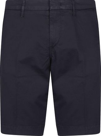 Fay Black Cotton Slim Chino Shorts