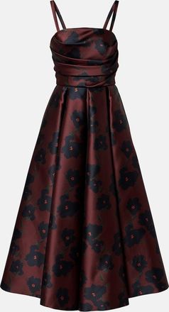 Emilia Wickstead Jannie floral draped bustier dress