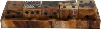 Sagebrook Home Tortoise Resin Dice Set