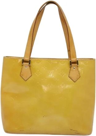 Louis Vuitton Tweedehands leren Louis Vuitton tassen - Dames - Vintage Handtas - Beige - ONE Size - Leer - Vintage