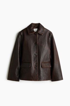H&M Lederjacke - Brown