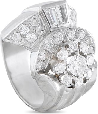 Luxury Bazaar 18K White Gold 1.65ct Diamond Ring MF22-050126