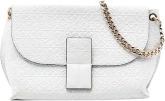 Loewe Pre-owned Shoulder Bags, female, White, Size: ONE SIZE Pre-owned The Avenue Shoulder Bag