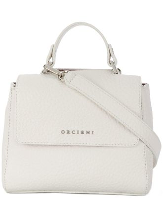 Orciani small boxy logo shoulder bag - Toni neutri