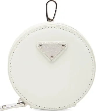 Prada White Patent Leather Coin Purse/Coin Case (Pre-Owned)