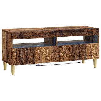 vidaXL Mueble De Tv Led Madera Envejecida Madera De Ingenier&iacute;a Vidaxl