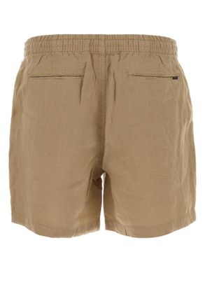 Polo Ralph Lauren Mens Beige Linen Bermuda Shorts Coastalbeige Exterior