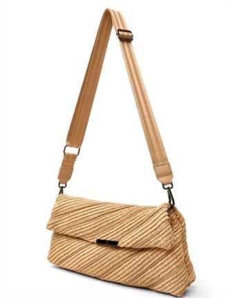 Think Royln Embrace Clutch In Beige Sand Raffia