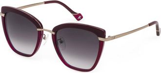 Yalea SYA025 MARION 01DJ Womens Sunglasses Red Size 53