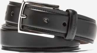 Cole Haan Mens Burnished Leather Belt With Lace Tip - Black Size 32