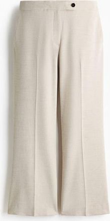 H&M Bootcut Ankle-length Trousers in Light Beige at Nordstrom, Size 18