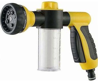 2B Garden Hose Spray Gun - High Pressure Garden Hose Attachment With Soap/fertilizer Tank (green)