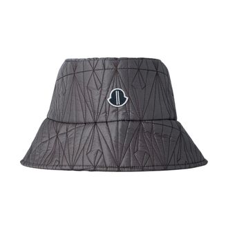Moncler Hats, unisex, Gray, Size: L Quilted Bucket Hat