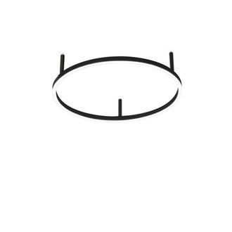 Netlighting Oracle Slim 50cm Non Dim 4000K Round Semi Flush Ceiling Light Black