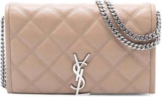 Saint Laurent Pre-owned Cross Body Bags, female, Beige, Size: ONE SIZE Pre-owned Vintage Cross Body Bag