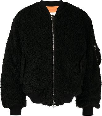 Readymade Bomber Jackets, male, Black, S, Black Zip-Detail Bomber Jacket