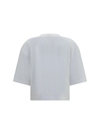 Brunello Cucinelli Womens Oversized Short-Sleeve T-Shirt Bianco Cotton T-Shirts And Polos