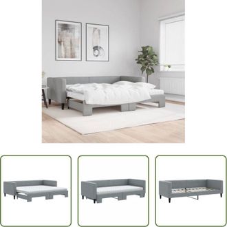 vidaXL Materasso in schiuma - Divano Letto Estraibile Materassi Grigio Chiaro 90x200 Tessuto