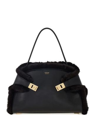 Ferragamo Grote Hug schoudertas - Zwart