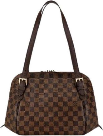 Louis Vuitton Pre-owned Belem MM Damier Schoudertas - Dames - Vintage Schoudertas - Bruin - ONE Size - Leer - Vintage
