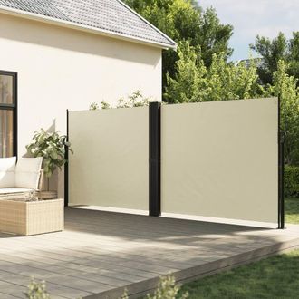 Berkfield Home Retractable Side Awning Cream 180x600 cm