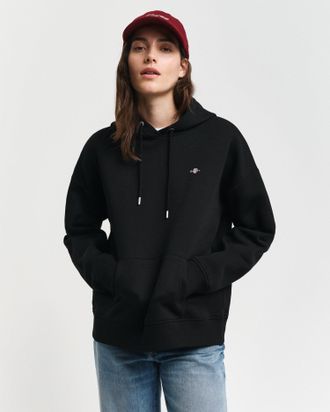 GANT Women Shield Hoodie (XS) BLACK