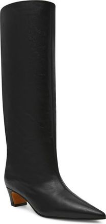 Steve Madden Brax Pointed Toe Boot in Black Leather at Nordstrom, Size 7.5