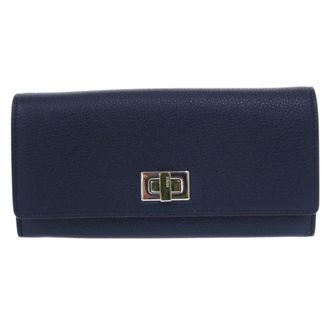 Fendi Navy Leather Wallet (Bi-Fold) (Pre-Owned)