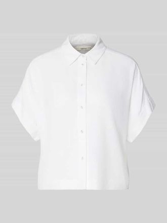 Selected Regular Fit Bluse aus Viskose-Leinen-Mix Modell VIVA in Weiss, Gr&ouml;&szlig;e 34