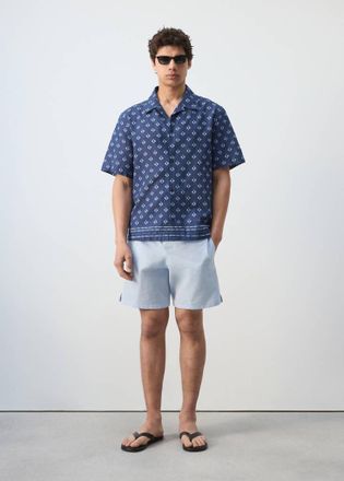 Mango Camicia 100% cotone regular-fit indaco - Uomo - XXL - MANGO MAN