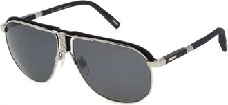 Chopard Sunglasses, male, Gray, Size: 62 MM Silver Metal Sunglasses with Grey Glass