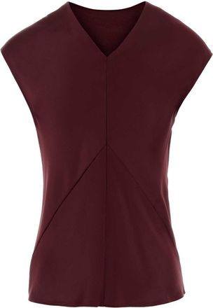 Alberta Ferretti Satin Viscose Tank Top - Red