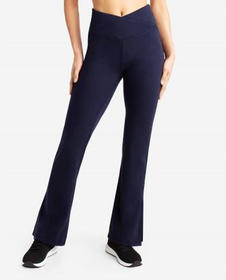 Danskin Slit Flare Pant In Neo Navy