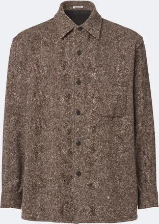 Auralee Sobrecamisa de tweed de lana