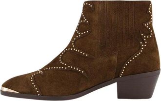 Toral Shoes Sonia Punk Western Boot - Dames - Cowboylaarzen - Bruin - 39 EU - Leer - Schoenen