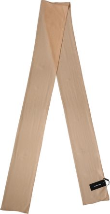 Dolce & Gabbana Beige Silk Sash Wrap Foulard Stole 292cm x 19cm Womens Scarf