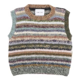 Dawn x Dare DAWN x DARE, Round-neck Knitwear, female, Multicolor, Size: M Sleeveless Knitwear