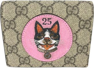 Gucci Beige Pink Gg Supreme Wallet (Bi-Fold) (Pre-Owned)