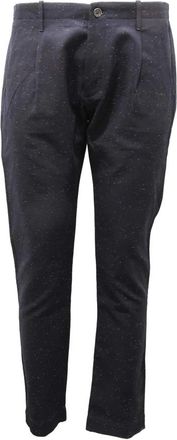 Nine In The Morning Fold Man Katoen Elastaan Broek - Heren - Chinos - Blauw - M - Katoen - Broeken