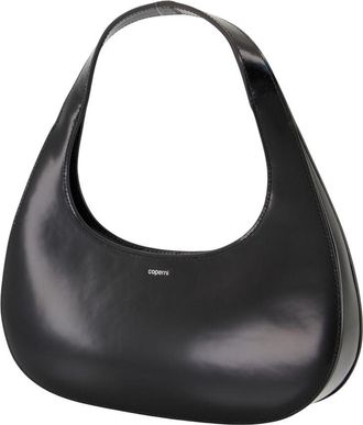 Coperni Womens Loup Swipe Shoulder Bag Black Calfskin