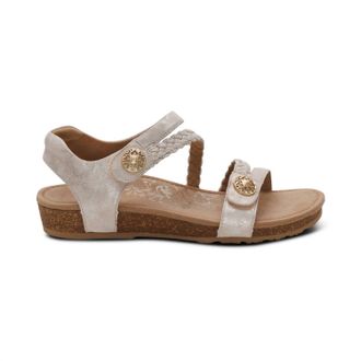 Aetrex Womens Jillian Sandal In Champagne