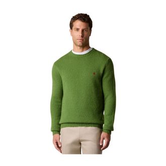Brooks Brothers Shetland Wool Crewneck - male - Brooks Brothers - Round-neck Knitwear - Green - 2XL - Knitwear