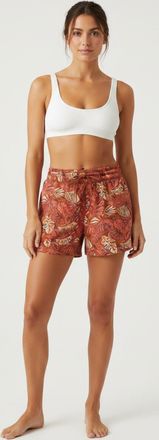 Eddie Bauer Tropical 3 Inseam Upf 50+ Swim Shorts In Orange