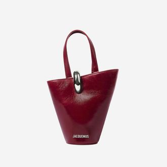 Jacquemus Burgundy Bambola Small Bucket Bag