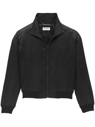 Saint Laurent Logo Satin Bomberjacke
