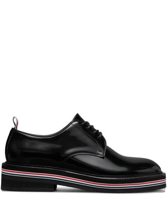 Thom Browne uniform leather derby shoes - Black