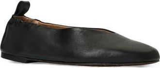 Aquatalia Clio Weatherproof Flat in Black Nappa at Nordstrom, Size 10.5